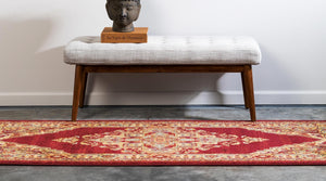 Red 2' 7 x 7' 1 Sahand Runner Area Rug Affordable Easy Clean Traditional Design Durable Carpet for Home Interior Design Living Room Dining Office for Sale at Rug Engine