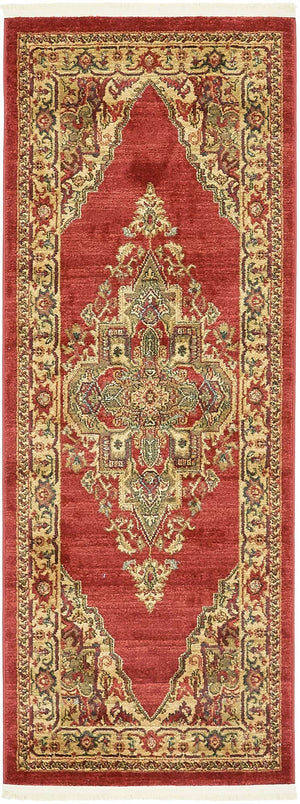 Red 2' 7 x 7' 1 Sahand Runner Area Rug Affordable Easy Clean Traditional Design Durable Carpet for Home Interior Design Living Room Dining Office for Sale at Rug Engine