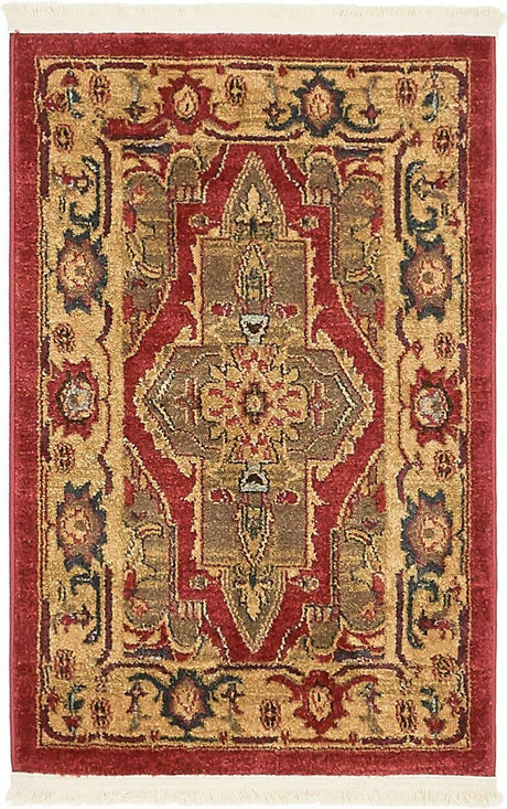 Red 2' x 3' 1 Sahand Rectangle Area Rug Affordable Easy Clean Traditional Design Durable Carpet for Home Interior Design Living Room Dining Office for Sale at Rug Engine