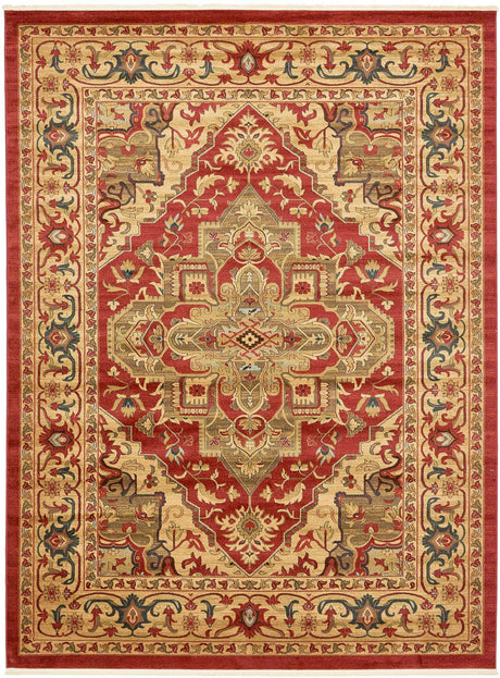 Red 10' x 13' 1 Sahand Rectangle Area Rug Affordable Easy Clean Traditional Design Durable Carpet for Home Interior Design Living Room Dining Office for Sale at Rug Engine