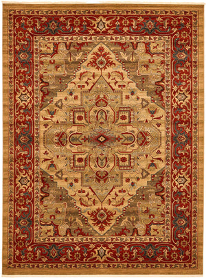 Tan 10' x 13' 1 Sahand Rectangle Area Rug Affordable Easy Clean Traditional Design Durable Carpet for Home Interior Design Living Room Dining Office for Sale at Rug Engine
