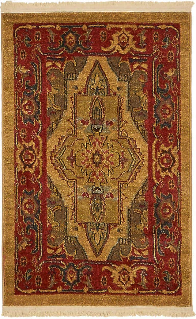 Tan 2' x 3' 1 Sahand Rectangle Area Rug Affordable Easy Clean Traditional Design Durable Carpet for Home Interior Design Living Room Dining Office for Sale at Rug Engine