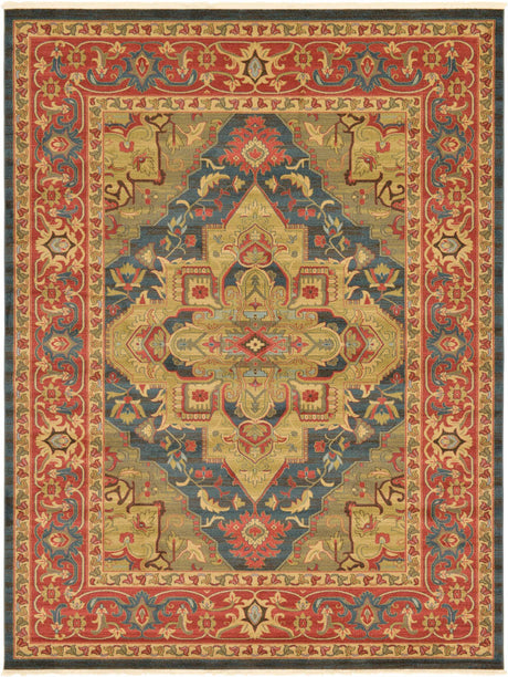 Navy Blue 10' x 13' 1 Sahand Rectangle Area Rug Affordable Easy Clean Traditional Design Durable Carpet for Home Interior Design Living Room Dining Office for Sale at Rug Engine