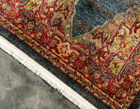Navy Blue 2' x 8' Sahand Runner Area Rug Affordable Easy Clean Traditional Design Durable Carpet for Home Interior Design Living Room Dining Office for Sale at Rug Engine