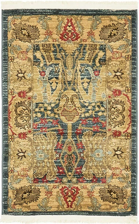 Navy Blue 2' x 3' 1 Sahand Rectangle Area Rug Affordable Easy Clean Traditional Design Durable Carpet for Home Interior Design Living Room Dining Office for Sale at Rug Engine