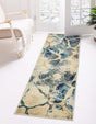 Navy Blue 2' 7 x 10' Mystic Runner Area Rug 100% Polypropylene Abstract Modern Carpet for Living Rooms, Dining, Bedrooms, Office for Sale at Rug Engine