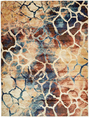 Brick Red 9' x 12' 2 Mystic Rectangle Area Rug 100% Polypropylene Abstract Modern Carpet for Living Rooms, Dining, Bedrooms, Office for Sale at Rug Engine