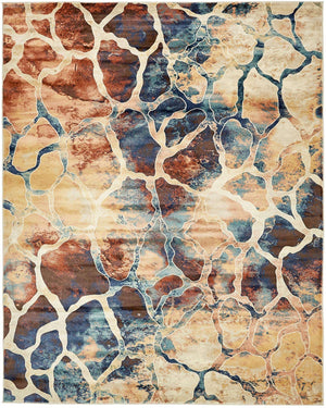 Brick Red 8' x 10' Mystic Rectangle Area Rug 100% Polypropylene Abstract Modern Carpet for Living Rooms, Dining, Bedrooms, Office for Sale at Rug Engine