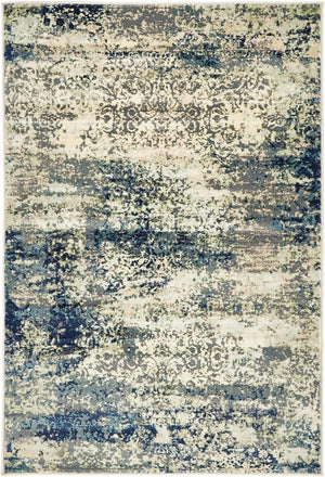 Navy Blue 4' x 6' Mystic Rectangle Area Rug 100% Polypropylene Abstract Modern Carpet for Living Rooms, Dining, Bedrooms, Office for Sale at Rug Engine