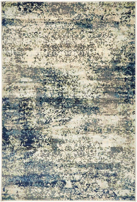 Navy Blue 4' x 6' Mystic Rectangle Area Rug 100% Polypropylene Abstract Modern Carpet for Living Rooms, Dining, Bedrooms, Office for Sale at Rug Engine