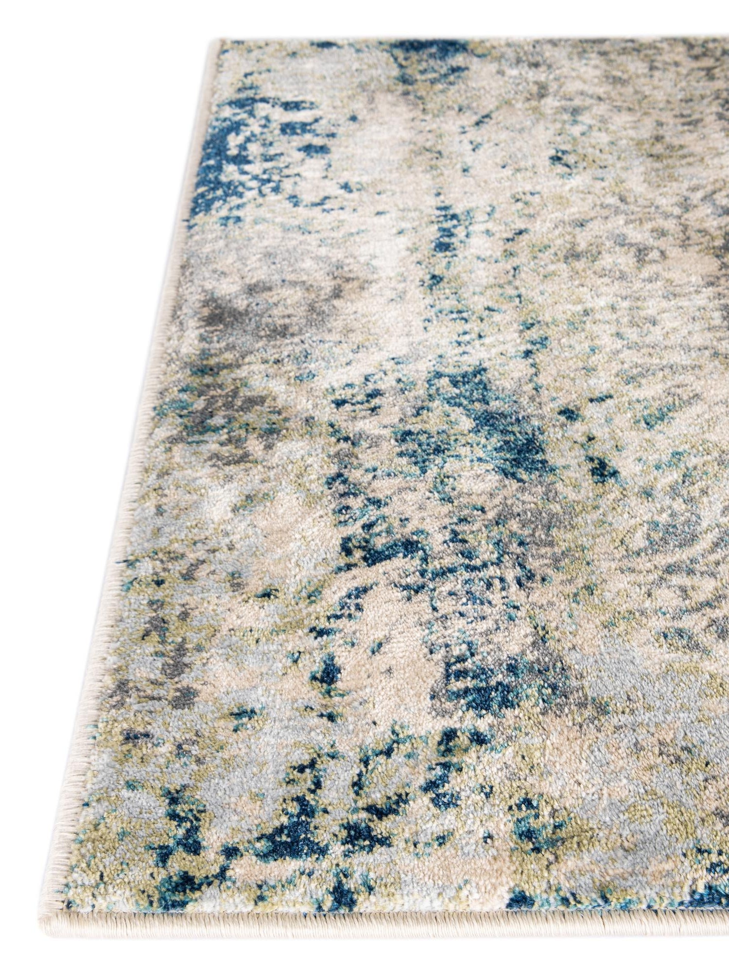 Navy Blue 2' x 5' 1 Mystic Runner Area Rug 100% Polypropylene Abstract Modern Carpet for Living Rooms, Dining, Bedrooms, Office for Sale at Rug Engine