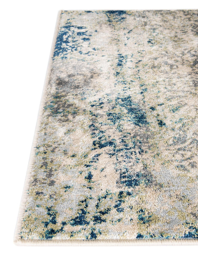 Navy Blue 2' 7 x 10' Mystic Runner Area Rug 100% Polypropylene Abstract Modern Carpet for Living Rooms, Dining, Bedrooms, Office for Sale at Rug Engine