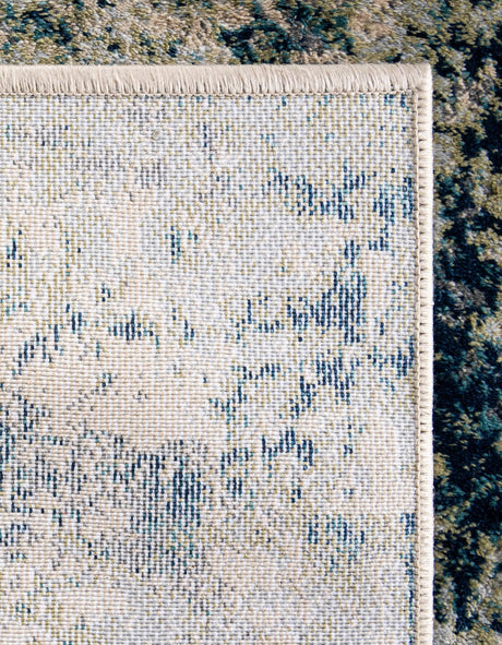 Navy Blue 2' x 5' 1 Mystic Runner Area Rug 100% Polypropylene Abstract Modern Carpet for Living Rooms, Dining, Bedrooms, Office for Sale at Rug Engine
