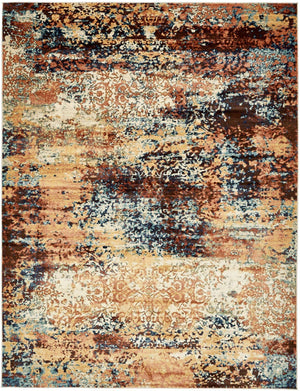 Brick Red 9' x 12' 2 Mystic Rectangle Area Rug 100% Polypropylene Abstract Modern Carpet for Living Rooms, Dining, Bedrooms, Office for Sale at Rug Engine