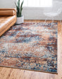 Brick Red 5' 1 x 8' Mystic Rectangle Area Rug 100% Polypropylene Abstract Modern Carpet for Living Rooms, Dining, Bedrooms, Office for Sale at Rug Engine