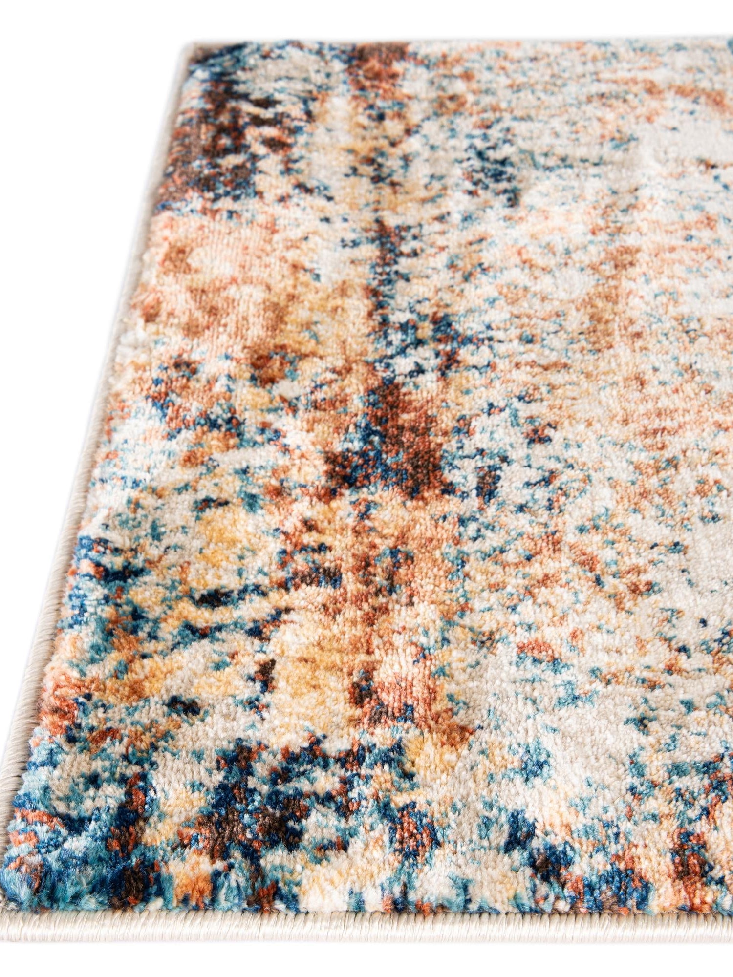 Brick Red 8' x 10' Mystic Rectangle Area Rug 100% Polypropylene Abstract Modern Carpet for Living Rooms, Dining, Bedrooms, Office for Sale at Rug Engine