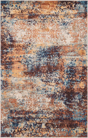 Brick Red 5' 1 x 8' Mystic Rectangle Area Rug 100% Polypropylene Abstract Modern Carpet for Living Rooms, Dining, Bedrooms, Office for Sale at Rug Engine