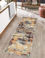 Brick Red 2' x 6' 1 Mystic Runner Area Rug 100% Polypropylene Abstract Modern Carpet for Living Rooms, Dining, Bedrooms, Office for Sale at Rug Engine