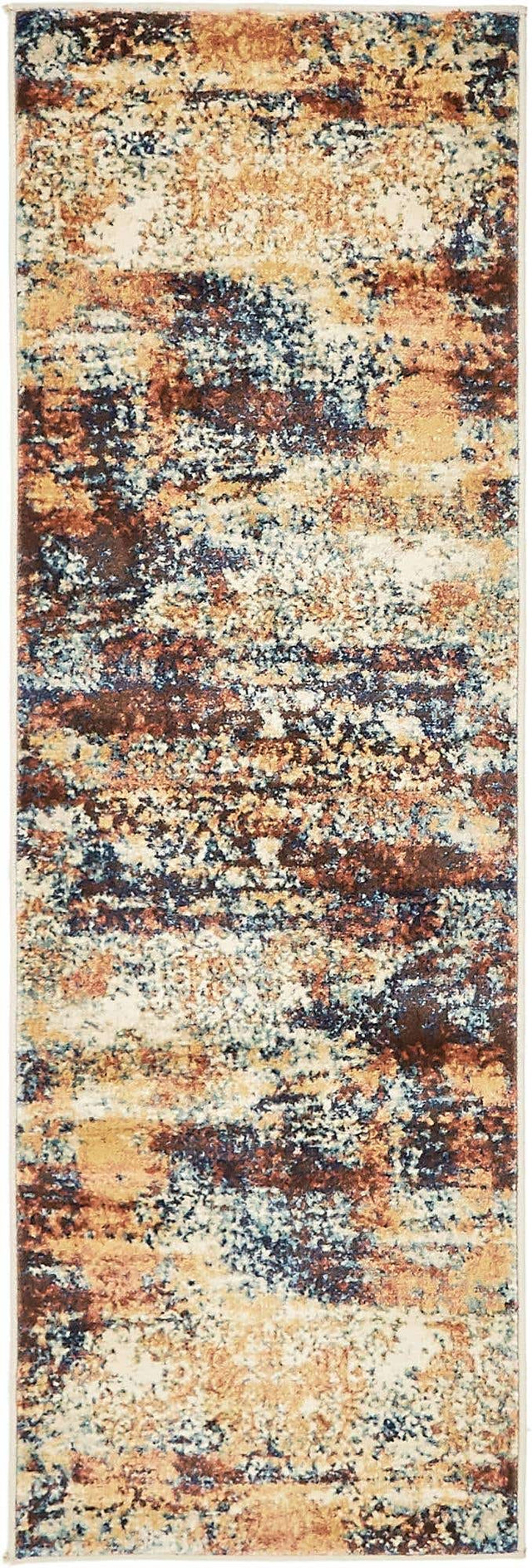 Brick Red 2' x 6' 1 Mystic Runner Area Rug 100% Polypropylene Abstract Modern Carpet for Living Rooms, Dining, Bedrooms, Office for Sale at Rug Engine