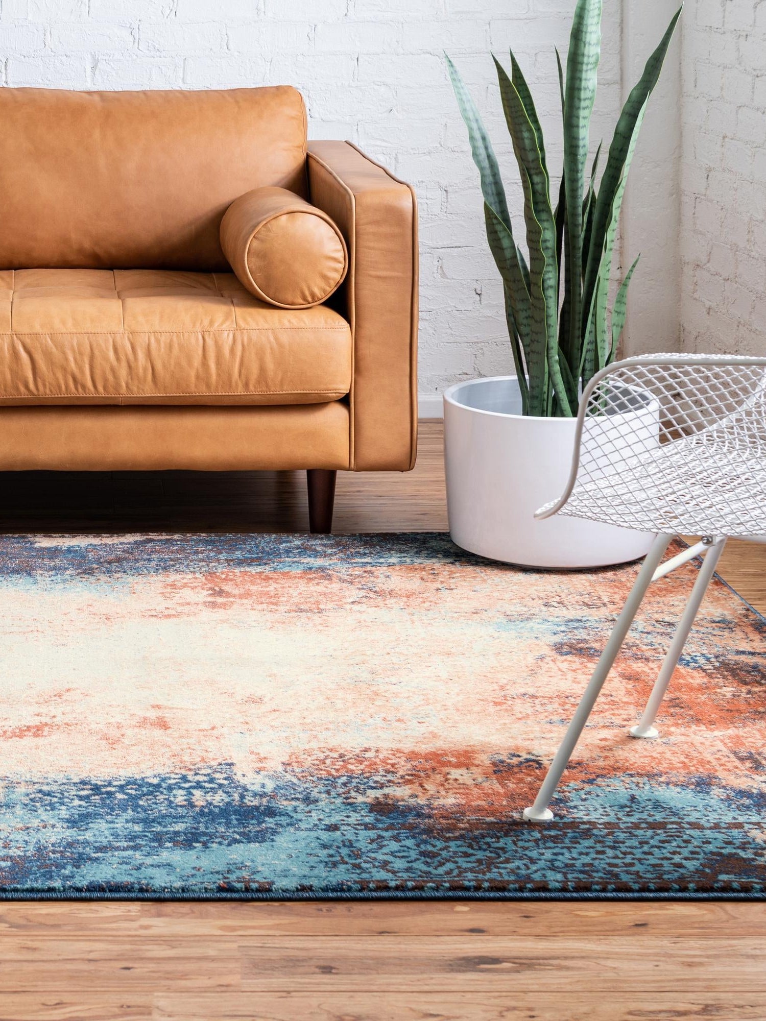 Brick Red 9' x 12' 2 Mystic Rectangle Area Rug 100% Polypropylene Abstract Modern Carpet for Living Rooms, Dining, Bedrooms, Office for Sale at Rug Engine