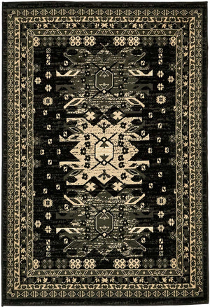 Black 4' 1 x 6' 1 Taftan Rectangle Area Rug