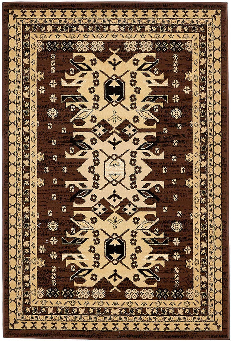 Brown 4' 1 x 6' 1 Taftan Rectangle Area Rug