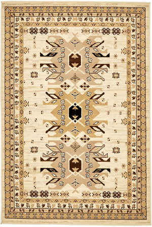 Ivory 4' 1 x 6' 1 Taftan Rectangle Area Rug