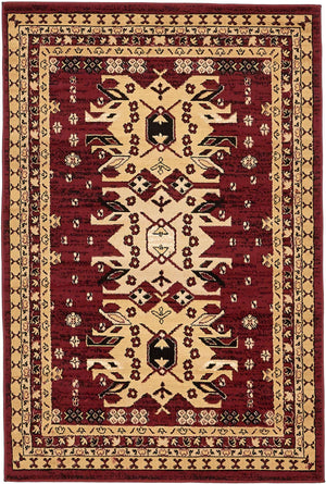 Red 4' 1 x 6' 1 Taftan Rectangle Area Rug