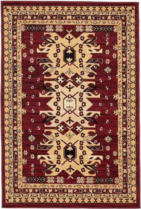 Red 4' 1 x 6' 1 Taftan Rectangle Area Rug