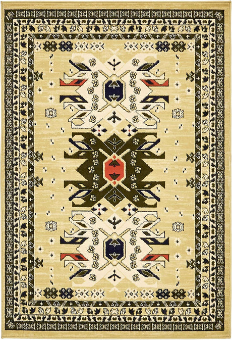 Cream 4' 1 x 6' 1 Taftan Rectangle Area Rug