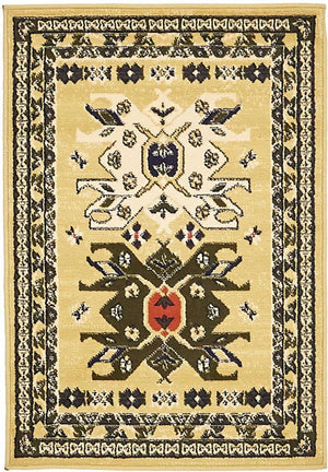 Cream 2' x 3' 1 Taftan Rectangle Area Rug