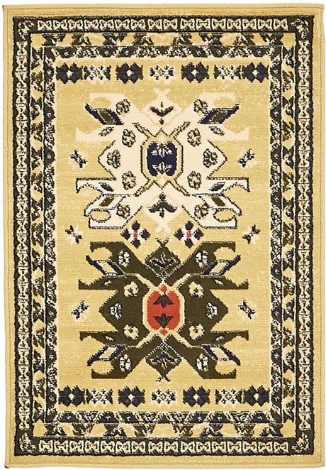 Cream 2' x 3' 1 Taftan Rectangle Area Rug