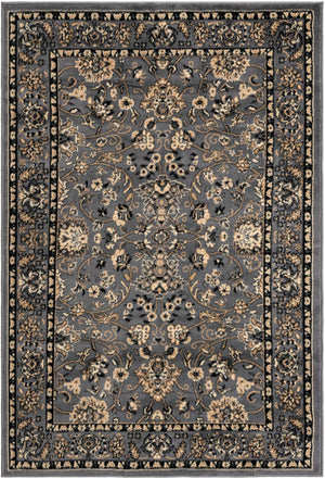Gray 4' 1 x 6' 1 Sialk Hill Rectangle Area Rug 100% Polypropylene Durable Easy Clean Classic Traditional Design Carpet for Interior Design for Sale at Rug Engine
