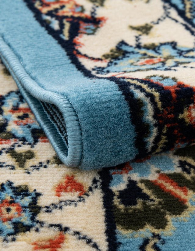 Blue 10' x 13' 1 Espahan Rectangle Area Rug 100% Polypropylene Stain Resistant Carpet With Cotton Backing Vivid Colorful Traditional Interior Design for Sale at Rug Engine
