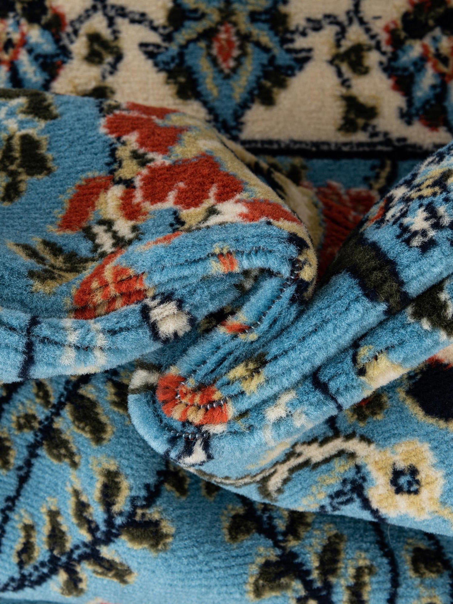 Blue 9' x 12' Espahan Rectangle Area Rug 100% Polypropylene Stain Resistant Carpet With Cotton Backing Vivid Colorful Traditional Interior Design for Sale at Rug Engine