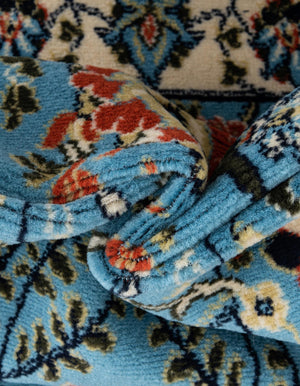 Blue 2' x 8' 2 Espahan Runner Area Rug 100% Polypropylene Stain Resistant Carpet With Cotton Backing Vivid Colorful Traditional Interior Design for Sale at Rug Engine