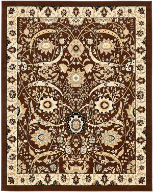 Brown 7' 10 x 10' Espahan Rectangle Area Rug 100% Polypropylene Stain Resistant Carpet With Cotton Backing Vivid Colorful Traditional Interior Design for Sale at Rug Engine