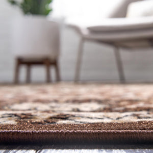Brown 7' 10 x 7' 10 Espahan Square Area Rug 100% Polypropylene Stain Resistant Carpet With Cotton Backing Vivid Colorful Traditional Interior Design for Sale at Rug Engine