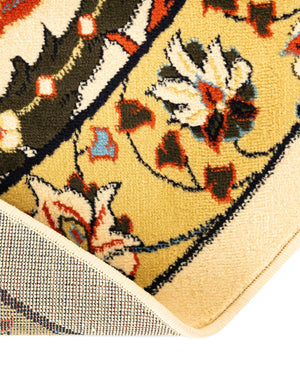 Cream 7' 10 x 7' 10 Espahan Round Area Rug 100% Polypropylene Stain Resistant Carpet With Cotton Backing Vivid Colorful Traditional Interior Design for Sale at Rug Engine