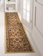 Cream 2' 7 x 10' Espahan Runner Area Rug 100% Polypropylene Stain Resistant Carpet With Cotton Backing Vivid Colorful Traditional Interior Design for Sale at Rug Engine