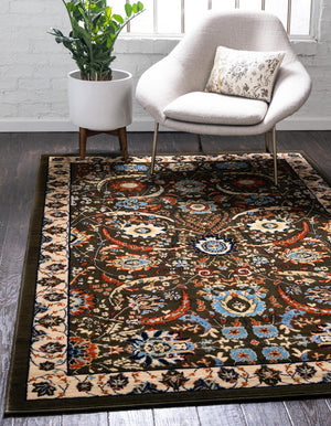 Green 7' 10 x 10' Espahan Rectangle Area Rug 100% Polypropylene Stain Resistant Carpet With Cotton Backing Vivid Colorful Traditional Interior Design for Sale at Rug Engine