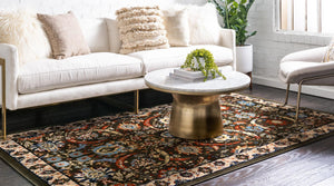 Green 7' 10 x 10' Espahan Rectangle Area Rug 100% Polypropylene Stain Resistant Carpet With Cotton Backing Vivid Colorful Traditional Interior Design for Sale at Rug Engine