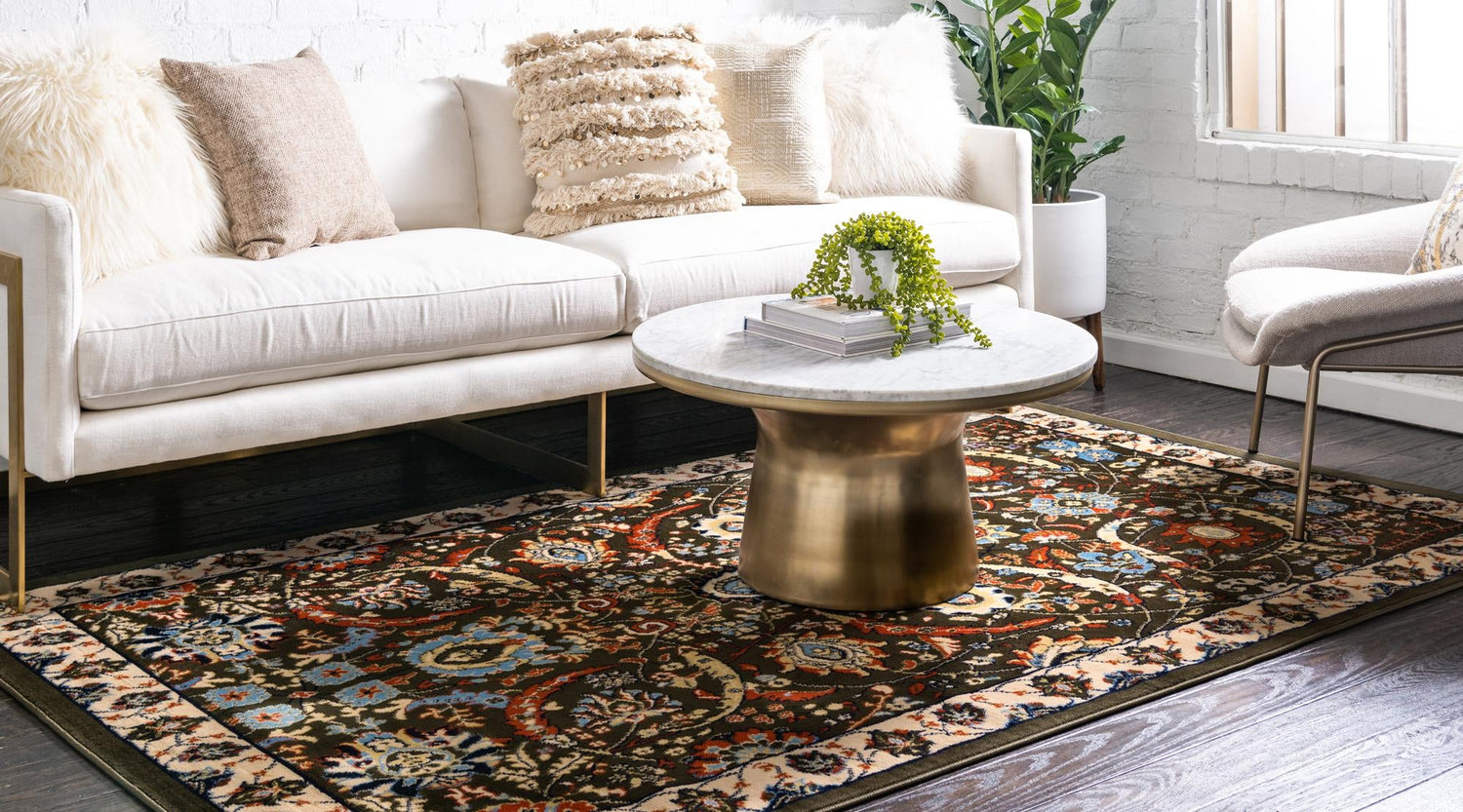 Green 5' 3 x 8' Espahan Rectangle Area Rug 100% Polypropylene Stain Resistant Carpet With Cotton Backing Vivid Colorful Traditional Interior Design for Sale at Rug Engine