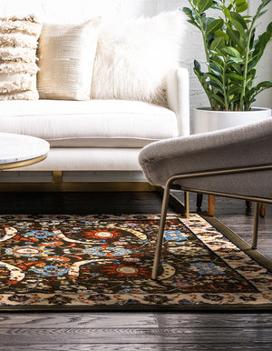 Green 9' x 12' Espahan Rectangle Area Rug 100% Polypropylene Stain Resistant Carpet With Cotton Backing Vivid Colorful Traditional Interior Design for Sale at Rug Engine