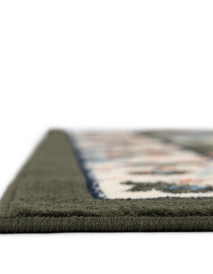 Green 7' 1 x 10' Espahan Rectangle Area Rug 100% Polypropylene Stain Resistant Carpet With Cotton Backing Vivid Colorful Traditional Interior Design for Sale at Rug Engine