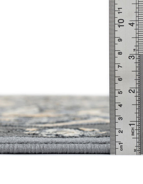 Dark Gray 7' 10 x 10' Espahan Rectangle Area Rug 100% Polypropylene Stain Resistant Carpet With Cotton Backing Vivid Colorful Traditional Interior Design for Sale at Rug Engine