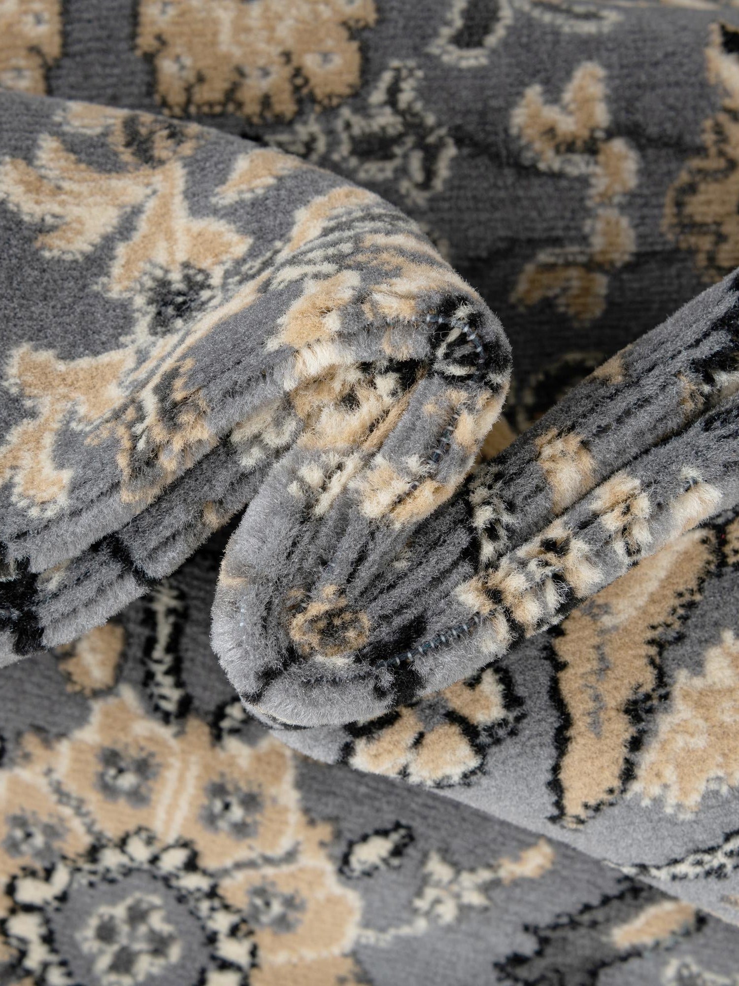 Dark Gray 10' x 13' 1 Espahan Rectangle Area Rug 100% Polypropylene Stain Resistant Carpet With Cotton Backing Vivid Colorful Traditional Interior Design for Sale at Rug Engine