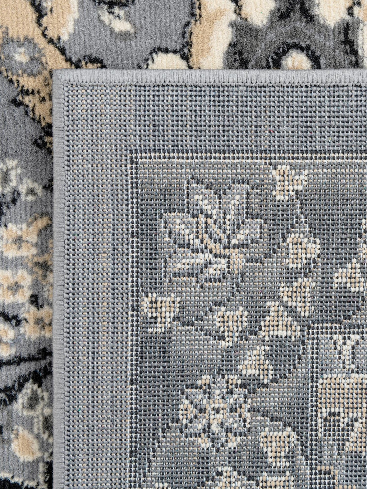 Dark Gray 4' 1 x 6' 1 Espahan Rectangle Area Rug 100% Polypropylene Stain Resistant Carpet With Cotton Backing Vivid Colorful Traditional Interior Design for Sale at Rug Engine