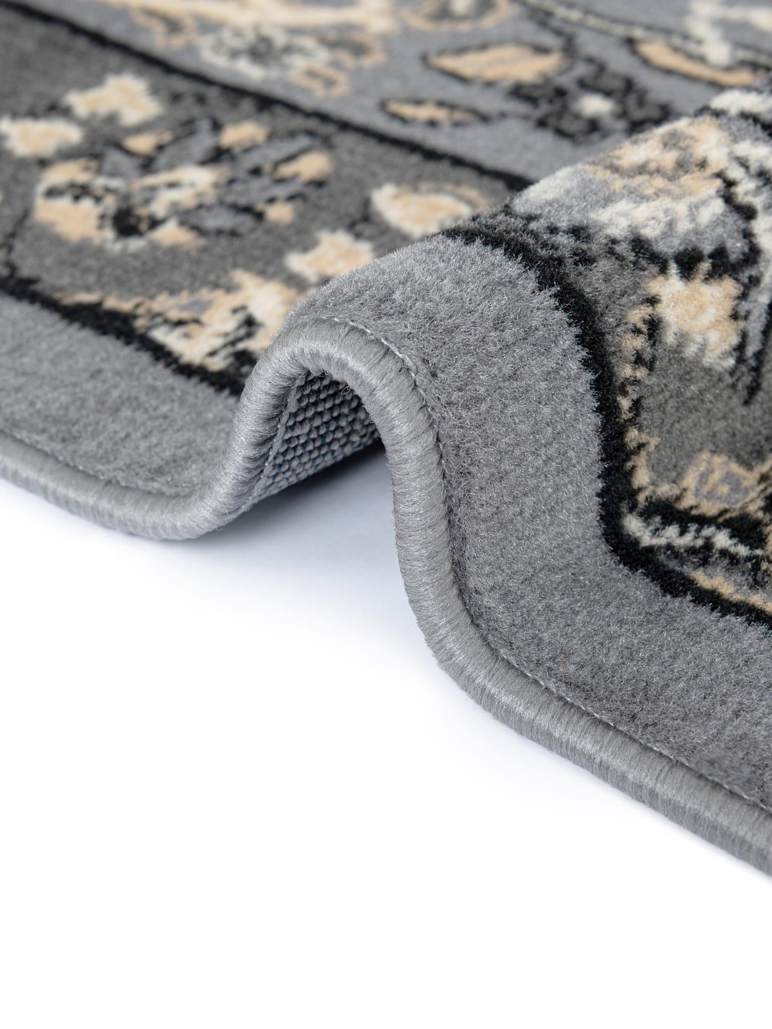 Dark Gray 10' x 13' 1 Espahan Rectangle Area Rug 100% Polypropylene Stain Resistant Carpet With Cotton Backing Vivid Colorful Traditional Interior Design for Sale at Rug Engine