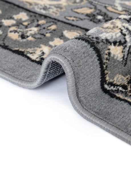Dark Gray 10' x 13' 1 Espahan Rectangle Area Rug 100% Polypropylene Stain Resistant Carpet With Cotton Backing Vivid Colorful Traditional Interior Design for Sale at Rug Engine